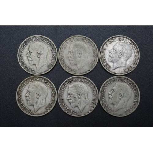 Selection of Silver George V One Shillings 1930 - 1935