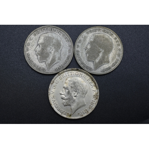 34 - Selection of Silver - George V - One Florins - 1920, 1925 and 1926