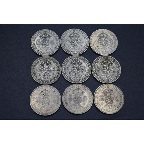 40 - Selection of George VI Silver Two Shillings