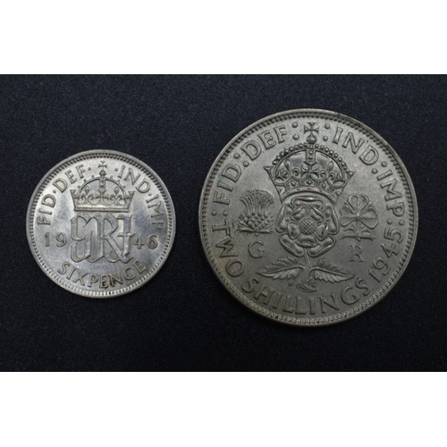 5 - George VI Silver 1945 Florin and 1946 Sixpence