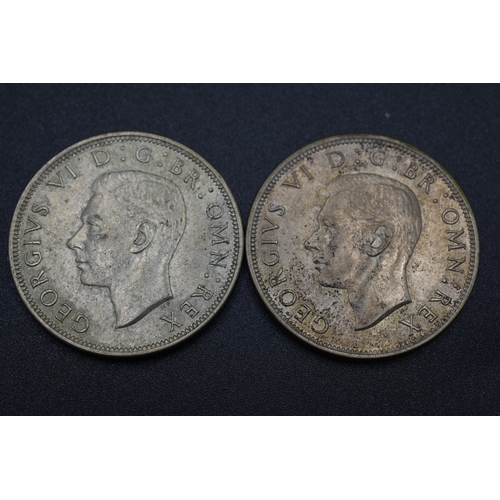 58 - Two George VI - Half Crowns - 1944 & 1945