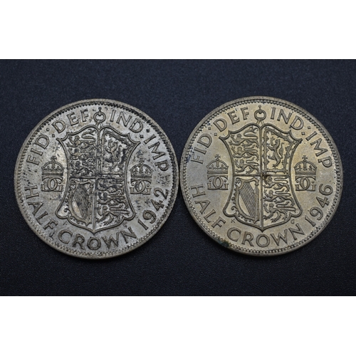 60 - Two George VI Half Crowns - 1942 & 1946