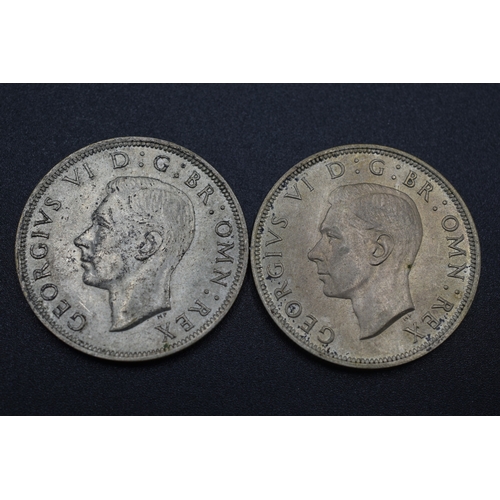 60 - Two George VI Half Crowns - 1942 & 1946