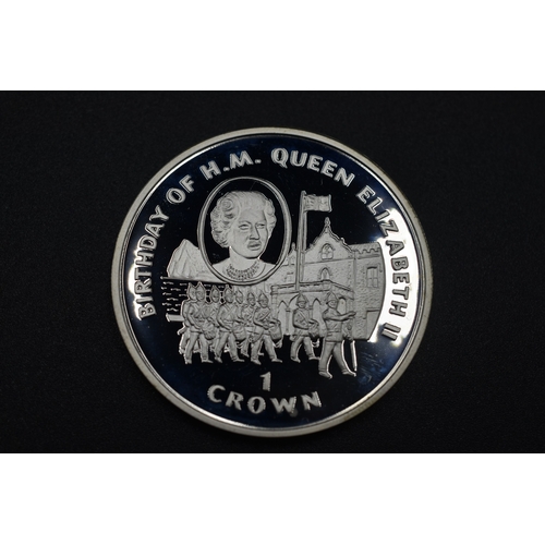 69 - Silver - 1 Crown - Elizabeth II Queen’s Birthday - Ceremony of the Keys - 1997