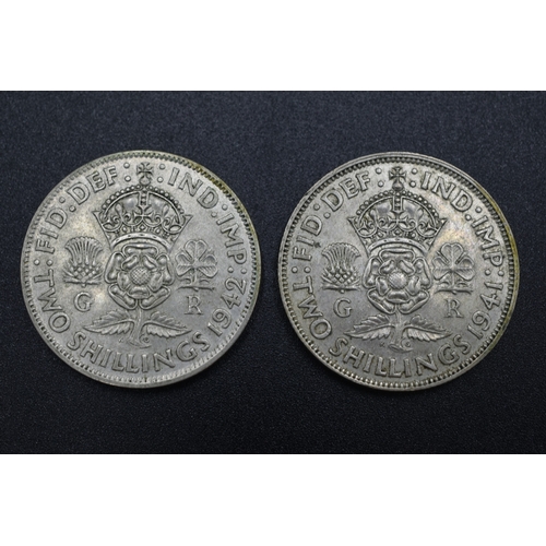 7 - Two George VI Silver Florins (1941 & 1942)