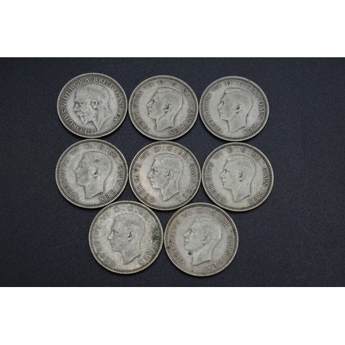 84 - Selection of George VI Silver One Shillings - 1936, 1937, 1940, 1941, 1942, 1943, 1944 and 1945