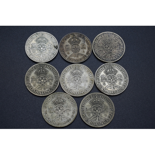 13 - Selection of Silver Two Shillings Various Dates