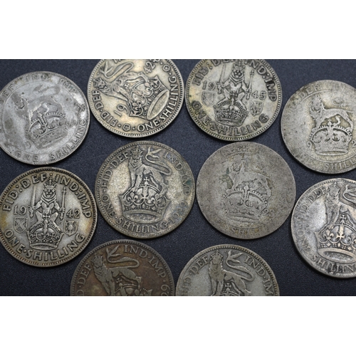 19 - Selection of Silver Shillings Various Dates