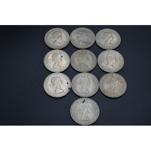 21 - Mixed Selection of Elizabeth II Half Crowns