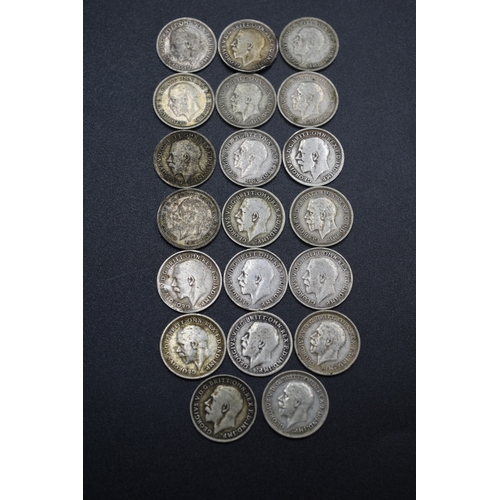 23 - Selection of Silver Three Pence Pieces