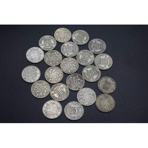 27 - Selection of Silver Six Pence Pieces - Various Dates