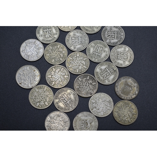 27 - Selection of Silver Six Pence Pieces - Various Dates