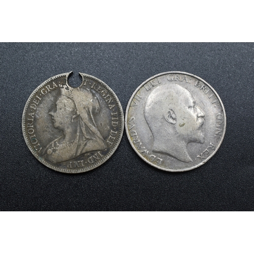 39 - Two Silver Shillings 1898 & 1902