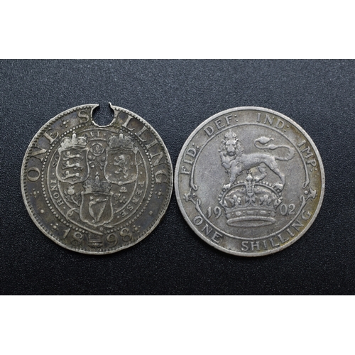 39 - Two Silver Shillings 1898 & 1902