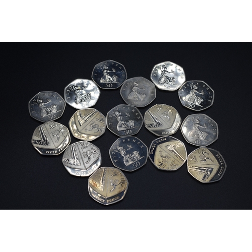 41 - Selection of Elizabeth II Fifty Pence Pieces