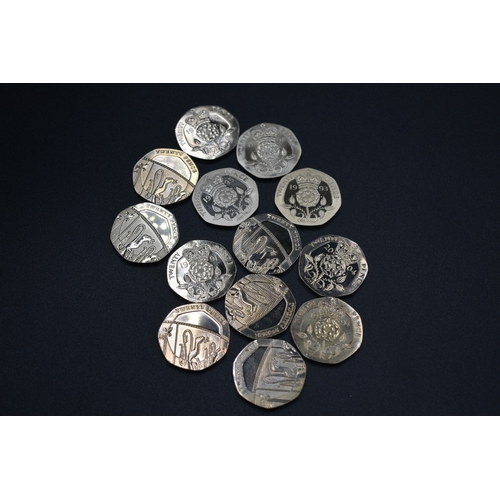 42 - Selection of Elizabeth Twenty Pence Pieces