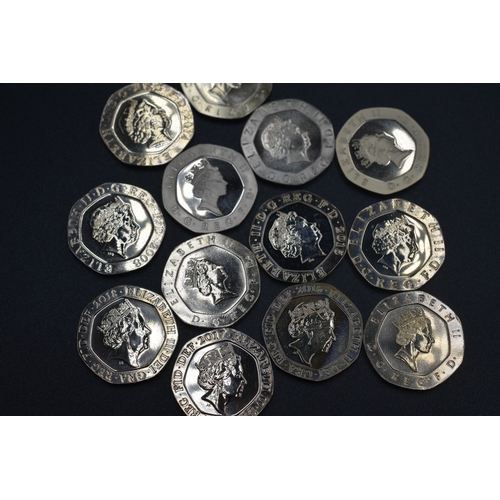 42 - Selection of Elizabeth Twenty Pence Pieces