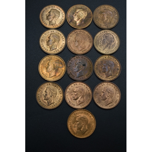 43 - Selection of George V and George VI Half Pennies