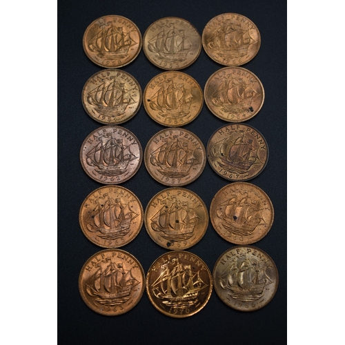 44 - Selection of Elizabeth II Half Pennies