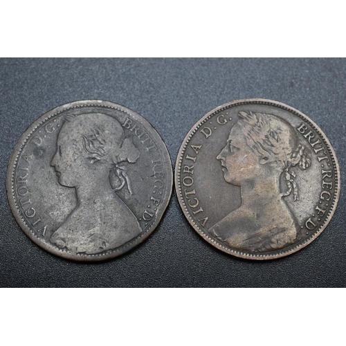 8 - Two Victorian Pennies (1871 Scarce Date & 1888)