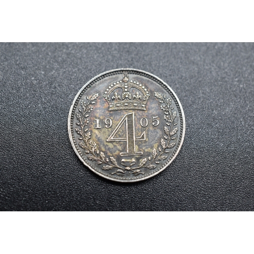 13 - 1905 Edward the 7th maundy four pence