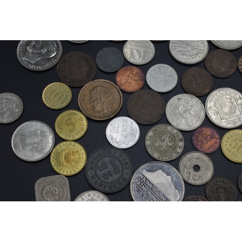 32 - Selection of Mixed Coinage From Belgium, Latvia, Luxembourg, Netherlands and More