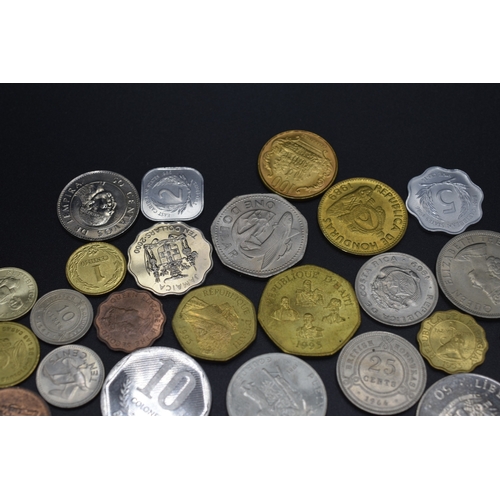 34 - Selection of Mixed Coinage From Barbados, Costa Rica and More