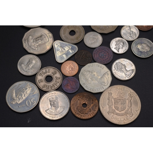 36 - Mixed Selection of Coinage From New Guinea, Cook Islands, Tonga and More