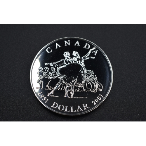 43 - Silver - 1 Dollar - Elizabeth II Canadian Ballet - 2001