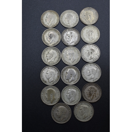 50 - Selection of Silver Six Pence Pieces