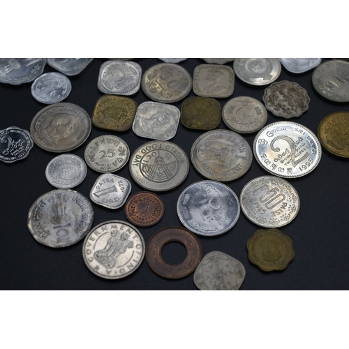 53 - Selection of Mixed Coinage from India, Ceylon and More