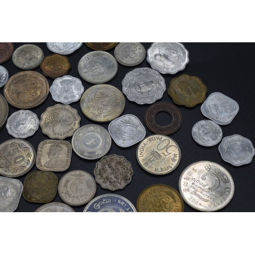 53 - Selection of Mixed Coinage from India, Ceylon and More