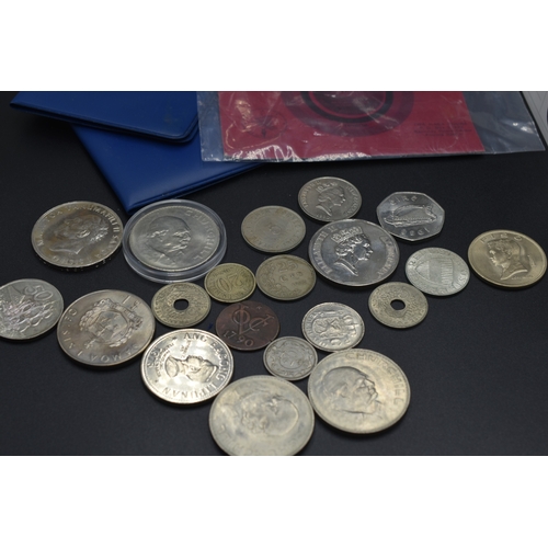 70 - Selection of Coins to include First Decimal Coins x2, Kennedy Space Centre Commemorative Souvenir an... 