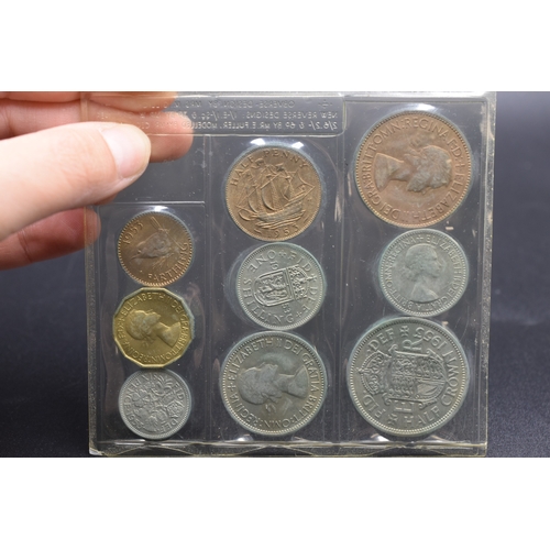 9 - 1953 coin set completed in coin wallet