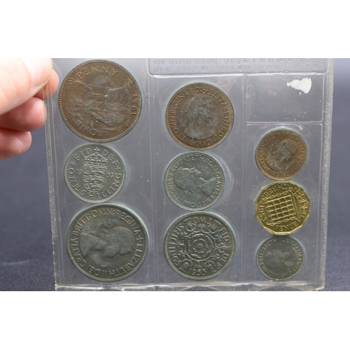 9 - 1953 coin set completed in coin wallet