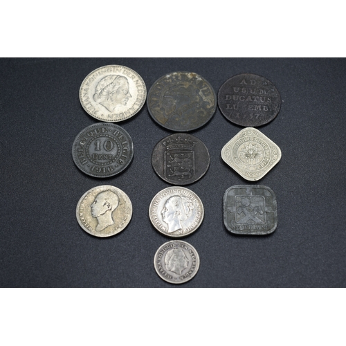 15 - Ten Dutch Coins including Silver