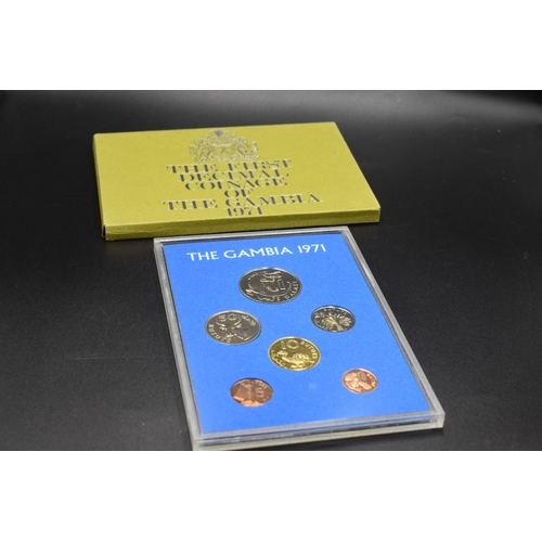 4 - Royal Mint The First Decimal Coinage of The Gambia Coin Set dated 1971