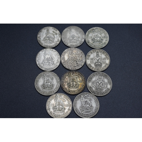 50 - Selection of Silver One Shillings Various Dates