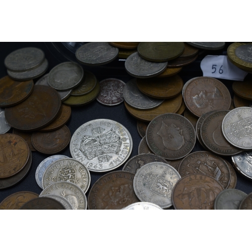 56 - A Selection of Unsorted UK and Worldwide Coins, Approx 1kg