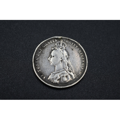 61 - Silver - 6 Pence - Victoria - 1887