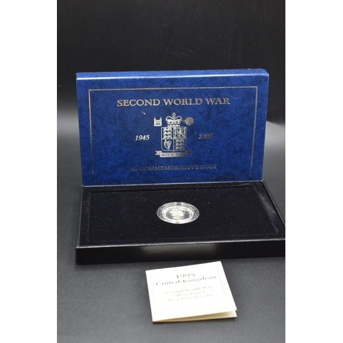 7 - Royal Mint United Kingdom Second World War Silver Proof Two Pound Coin with Case and Certificate of ... 