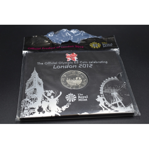 8 - Royal Mint London 2012 Official Olympic £5 Coin in Sealed Pack