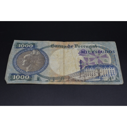 13 - Banco of Portugal 1000 Escudos Bank Note