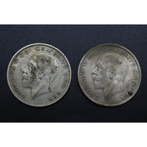 22 - Silver - George V - Half Crown - 1931 & 1933