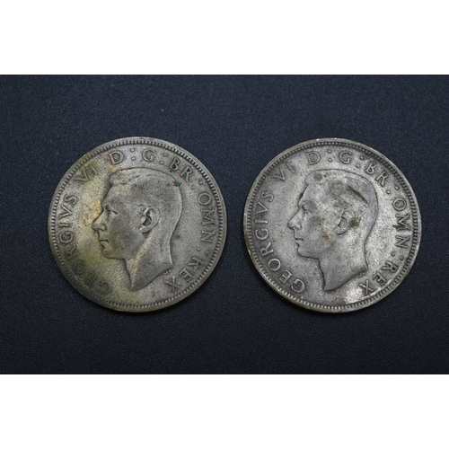 24 - Silver - George VI - Half Crown - 1942 & 1945