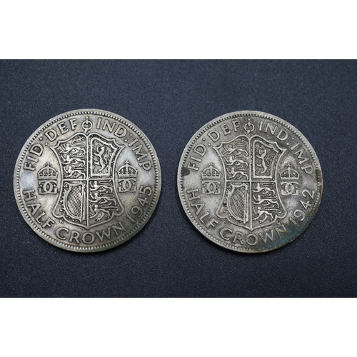 24 - Silver - George VI - Half Crown - 1942 & 1945