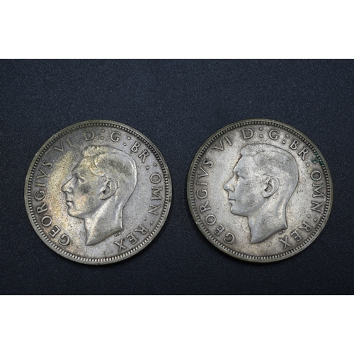 25 - Silver - George VI - Half Crown - 1939 & 1944