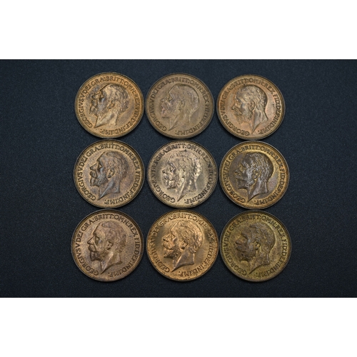 34 - Date Run Of George V Farthings 1928 - 1936