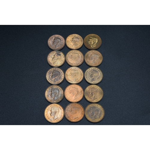 35 - Selection of George VI Farthings 1937 - 1952 (1945 Missing)