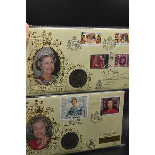 38 - A Selection of Different Commemorative Coin Covers to Include Elizabeth II 70th Birthday and 40th An... 